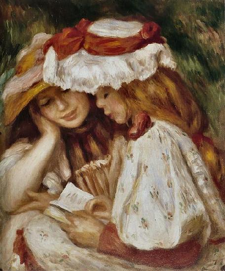 Pierre Auguste Renoir Jeunes Filles lisant Germany oil painting art